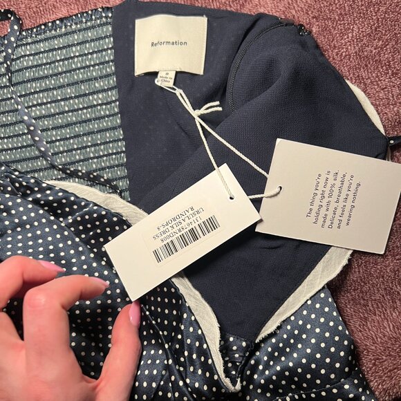 Reformation Aritzia Wilfred Ursula Silk Dress Size 8 - Picture 2 of 7